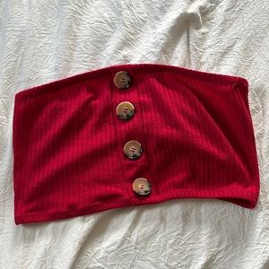 Red tube top